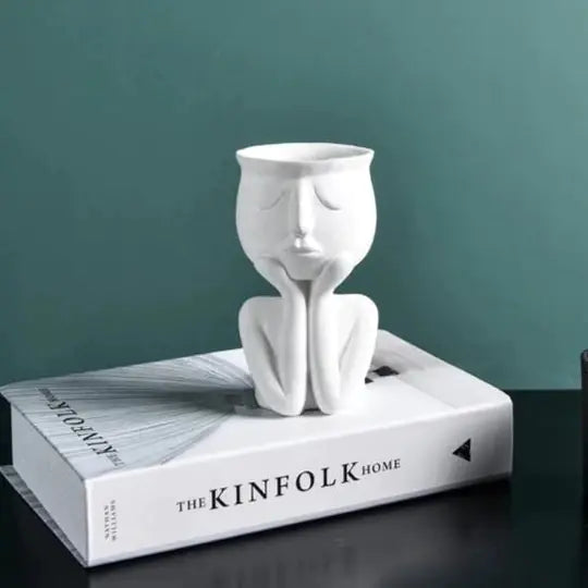 Nordic Style Portrait Art Planter for Home Decor