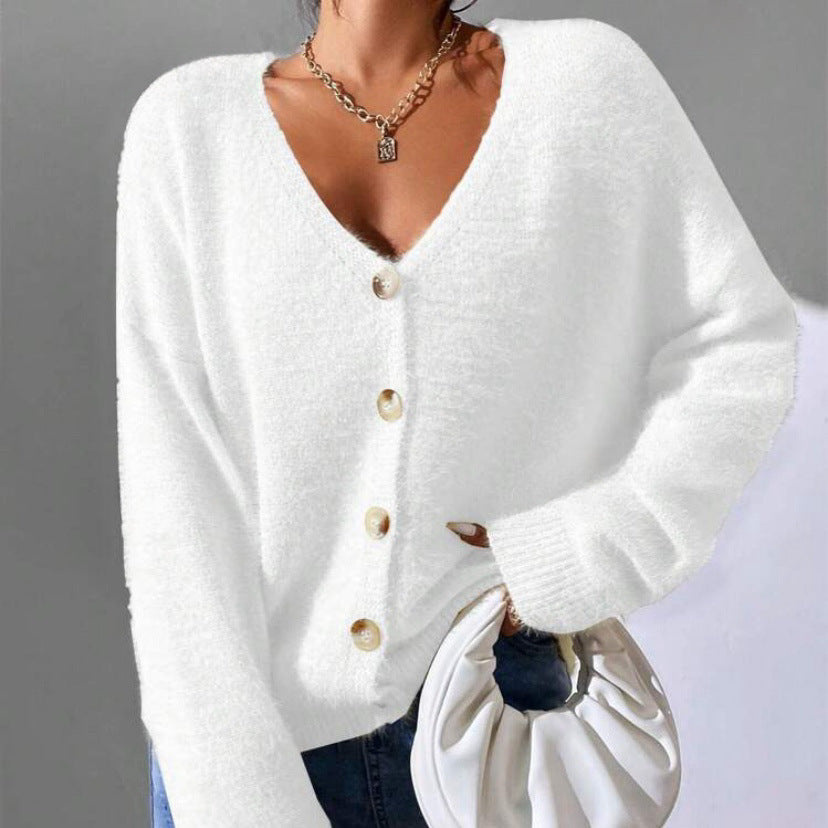 Imitation Mink Knitted Cardigan European And American Style Ladies