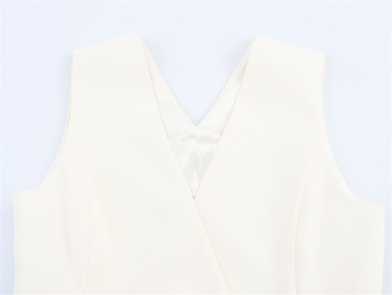 Women's Fashionable Asymmetric Sleeveless Vest Pants