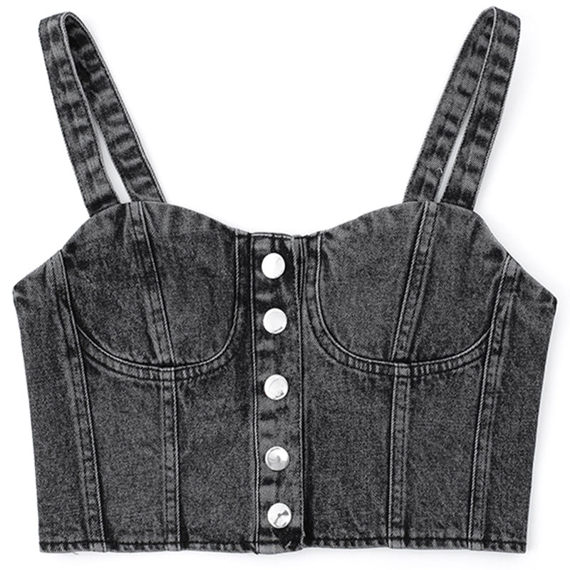 Vest High Waist Cropped Crop Top