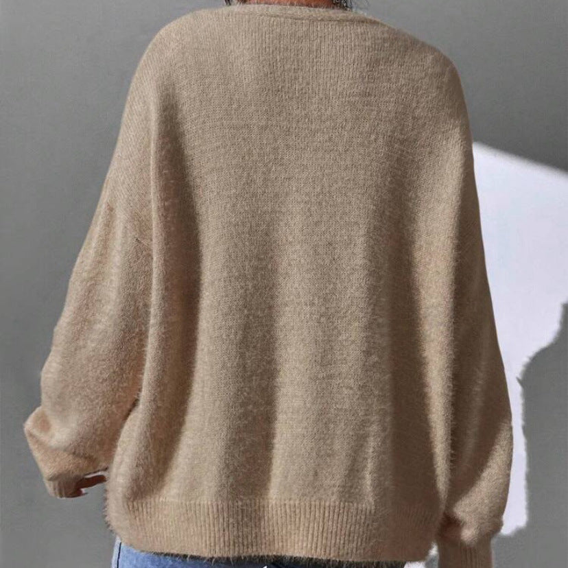 Imitation Mink Knitted Cardigan European And American Style Ladies