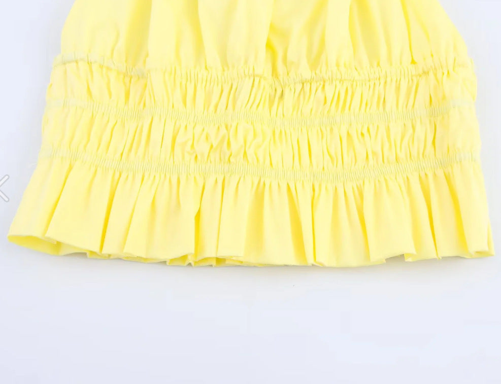 Women's Fashion Hanging Collar Backless Strap Short Top