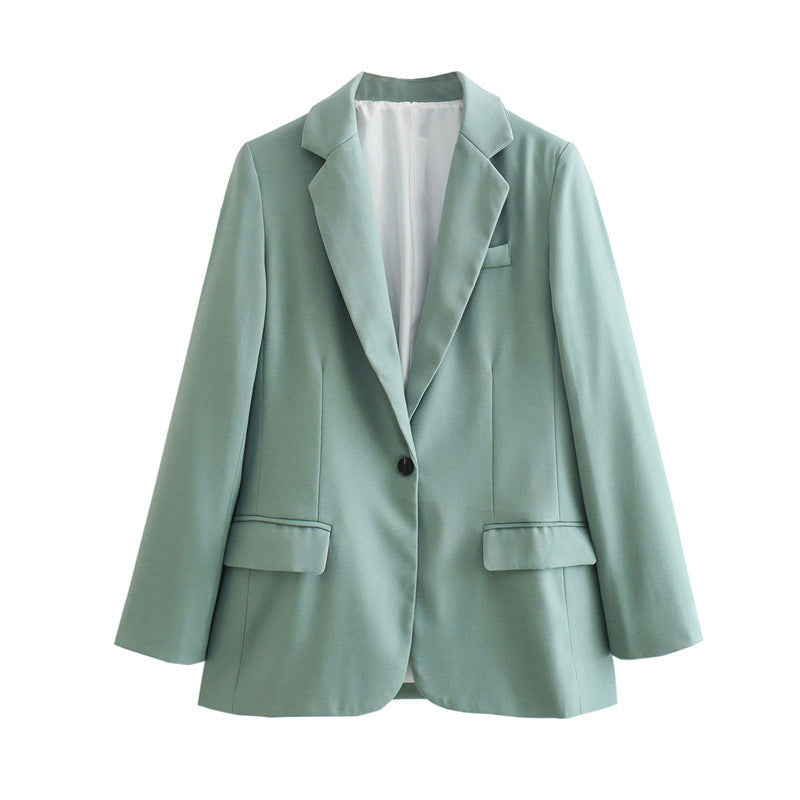 New Summer Loose Casual 3 Colors One Button Suit Coat