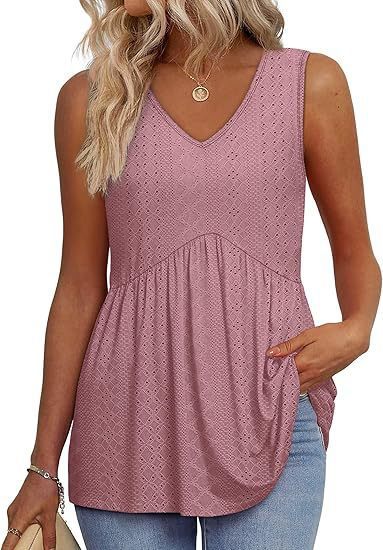 Women's Elegant Sleeveless V-neck Elegant Ruffle Top