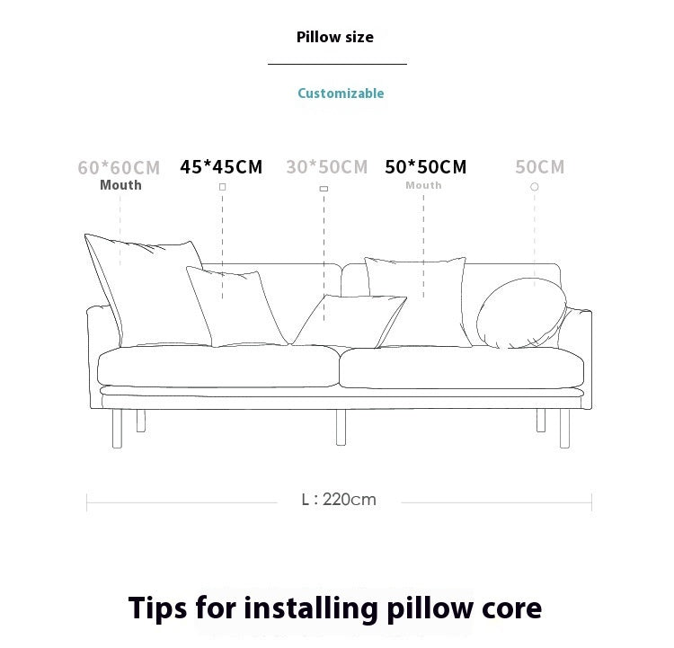 Room Light Luxury Bed Modern Minimalist Bedroom Home Pillow Pillow Cover
