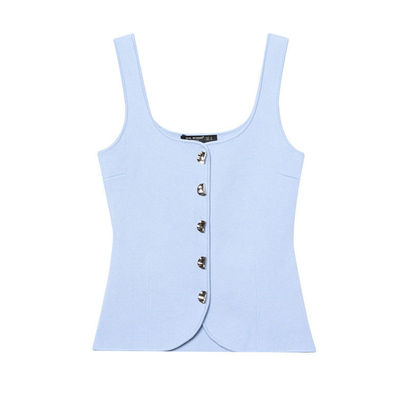Women's Corset Round Neck Shoulder Strap Top