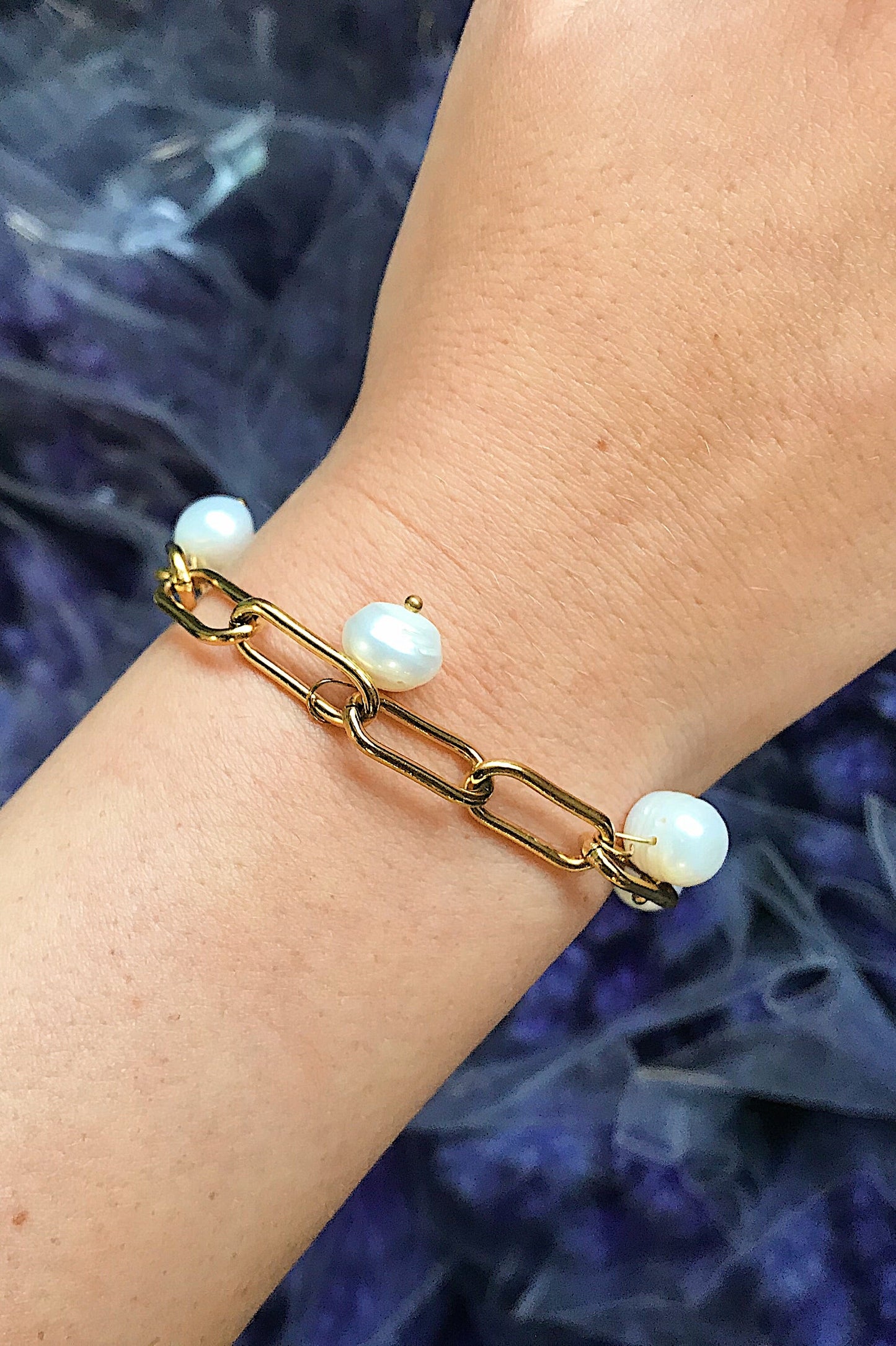 Freshwater Pearl Chain Bracelet by Ellisonyoung.com