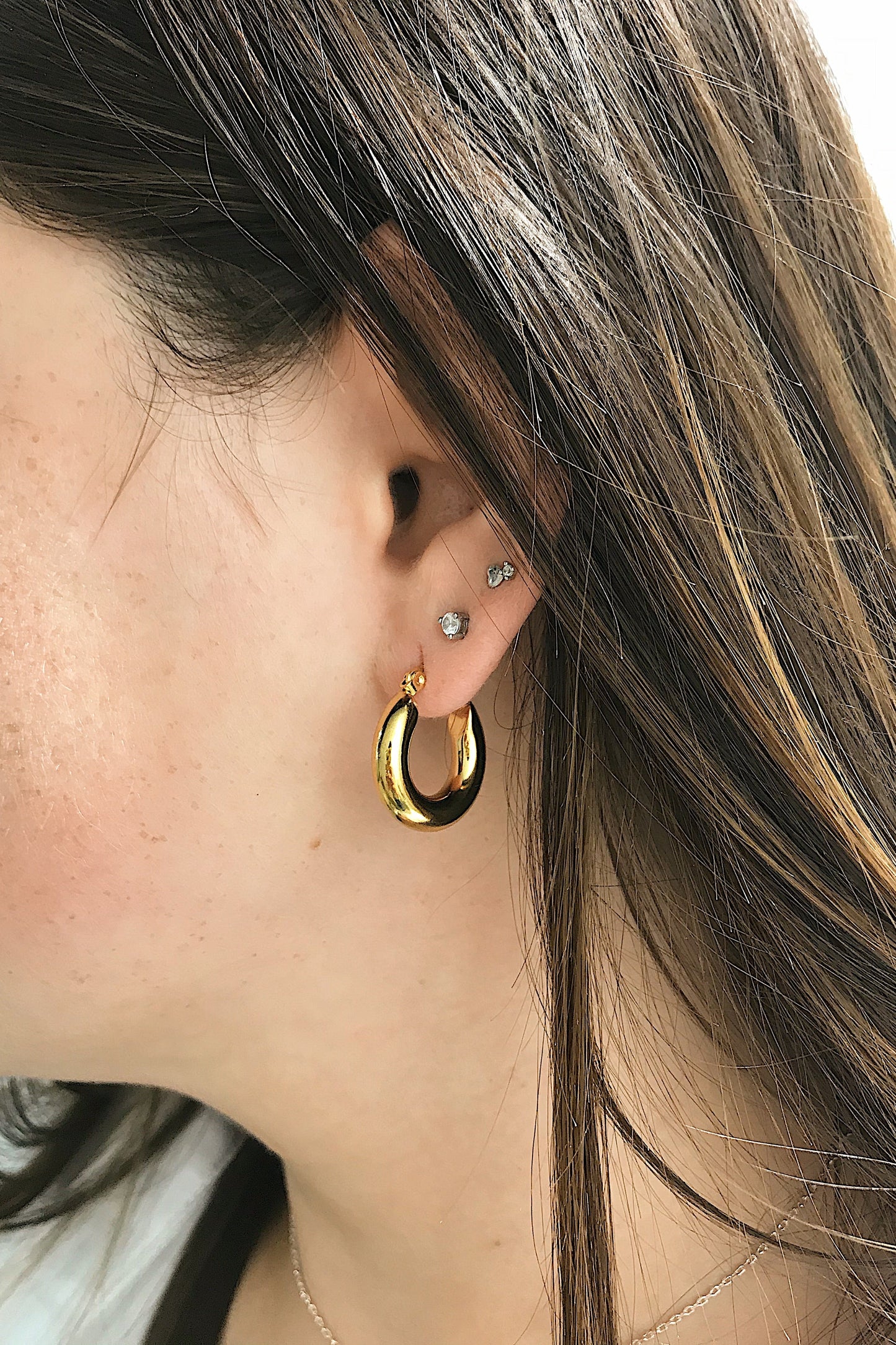 Sienna Huggie Hoop Earrings by Ellisonyoung.com