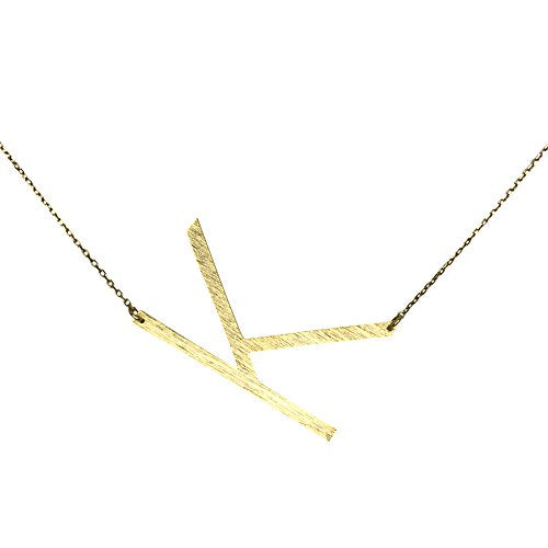 Gold initial necklace for women, Letter K necklace, initial pendant, personalized necklaces from Online Jewelry Boutique Ellison + Young