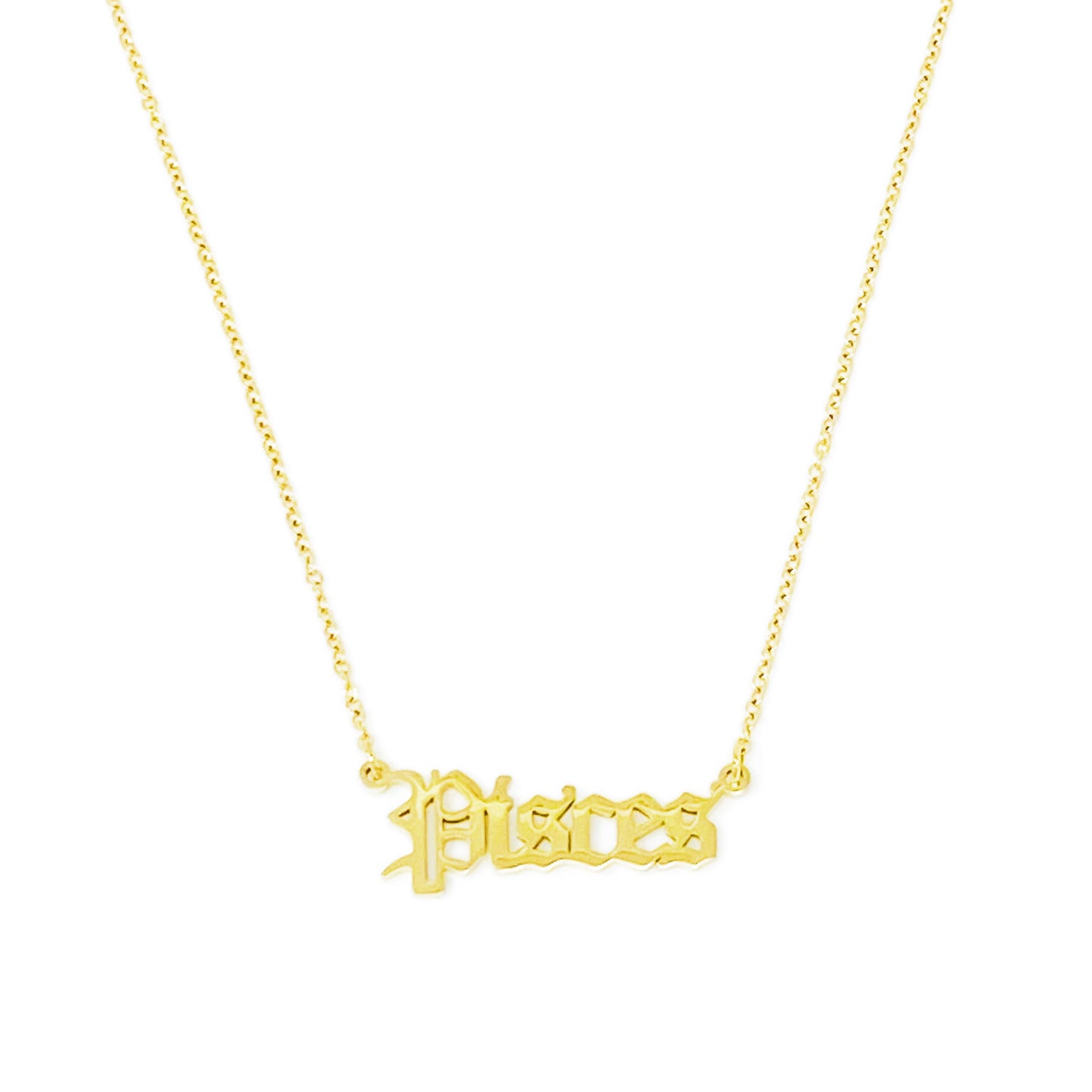 Old English Zodiac Necklace by Ellisonyoung.com