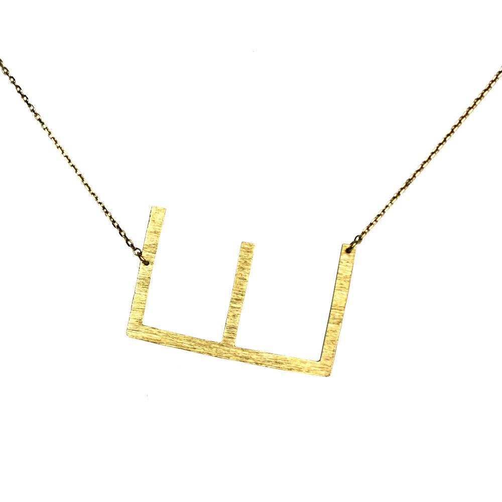 Gold initial necklace for women, Letter E necklace, initial pendant, personalized necklaces from Online Jewelry Boutique Ellison + Young