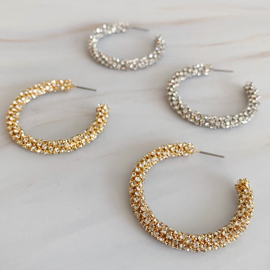 Wrapped In Shine Hoop Earrings by Ellisonyoung.com