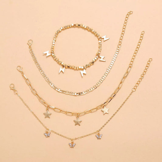 Trendy Player Anklet Set by Ellisonyoung.com