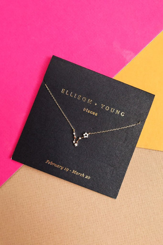 Gold Zodiac jewelry, pendant necklaces for women, zodiac necklace, personalized necklace from Online Jewelry Boutique Ellison + Young