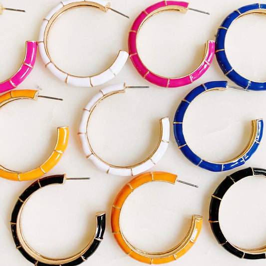 Candy Drop Colored Hoop Earrings by Ellisonyoung.com