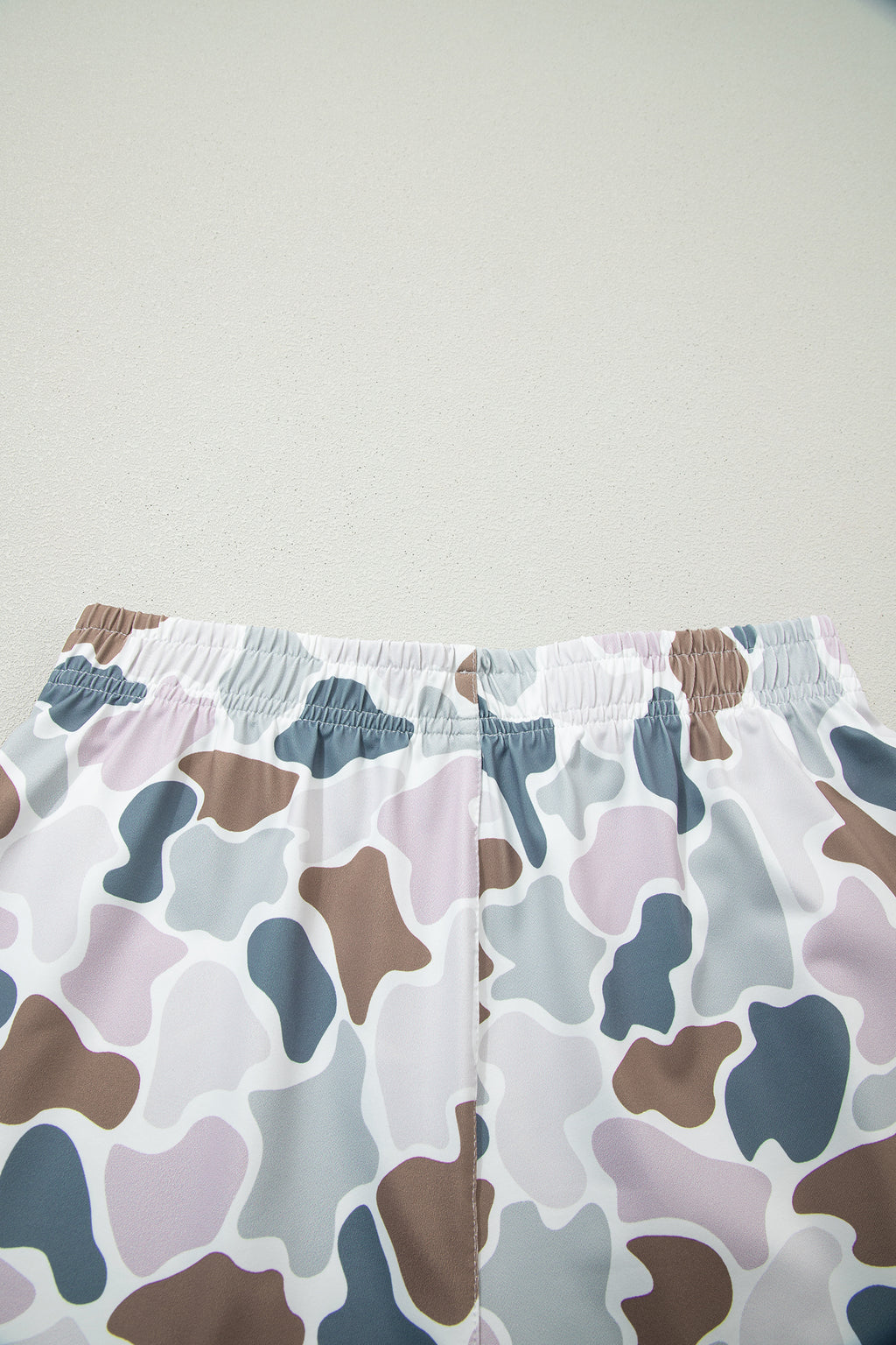 Multicolour Camouflage Printed Cropped Tank Athleisure 2pcs Short Set