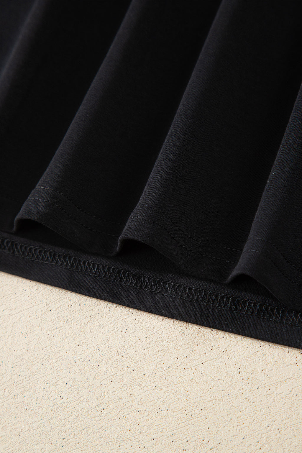 Black Varsity Striped Short Sleeve Crew Neck T Shirt