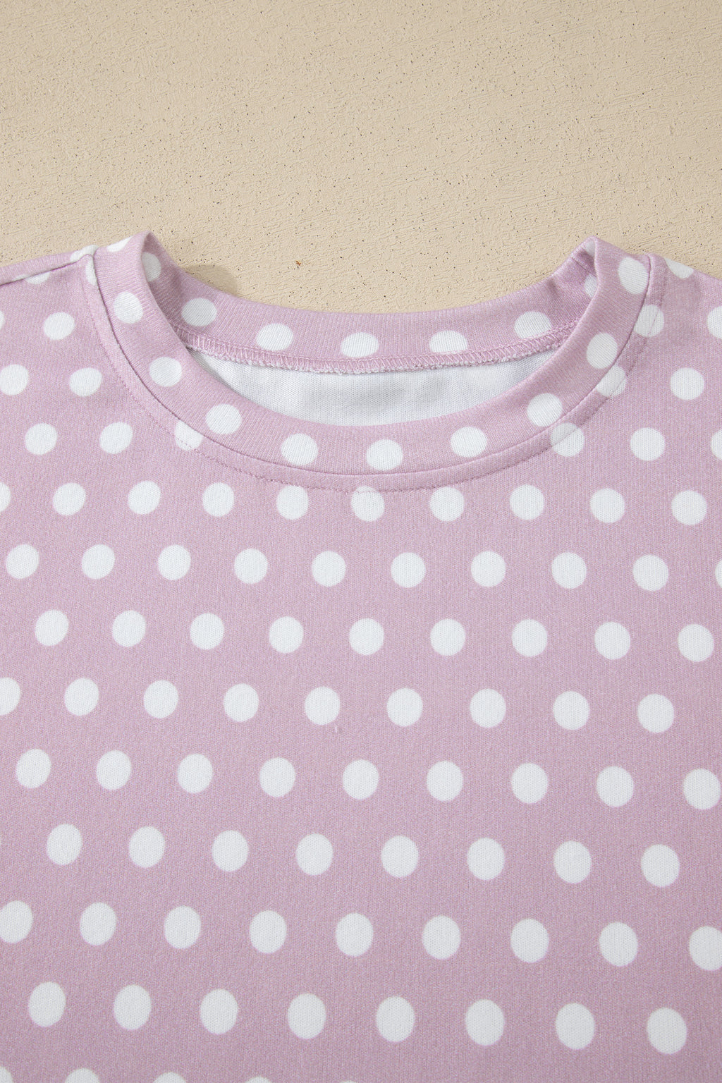Purple Polka Dot Print Short Set