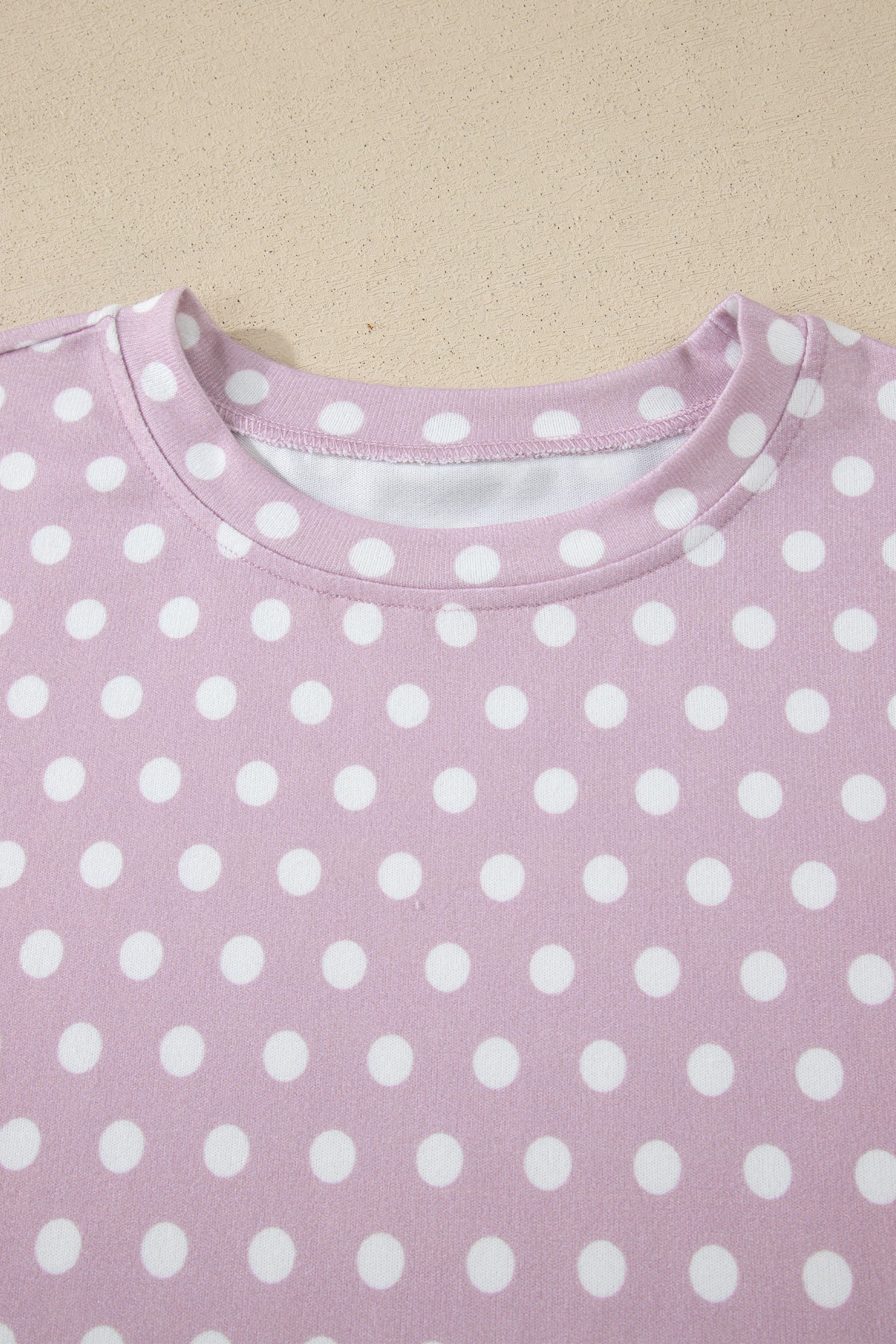 Purple Polka Dot Print Short Set