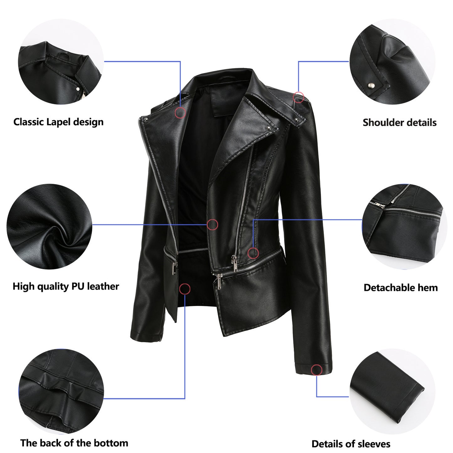 Faux Women's Leather Jacket