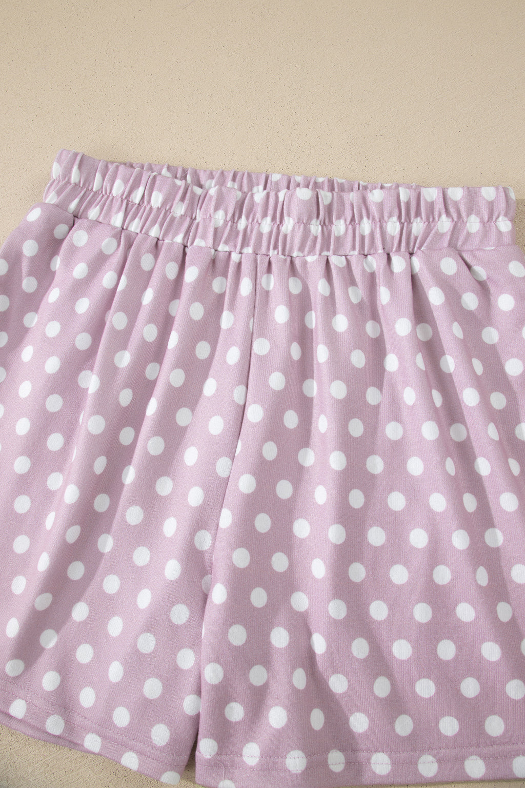 Purple Polka Dot Print Short Set