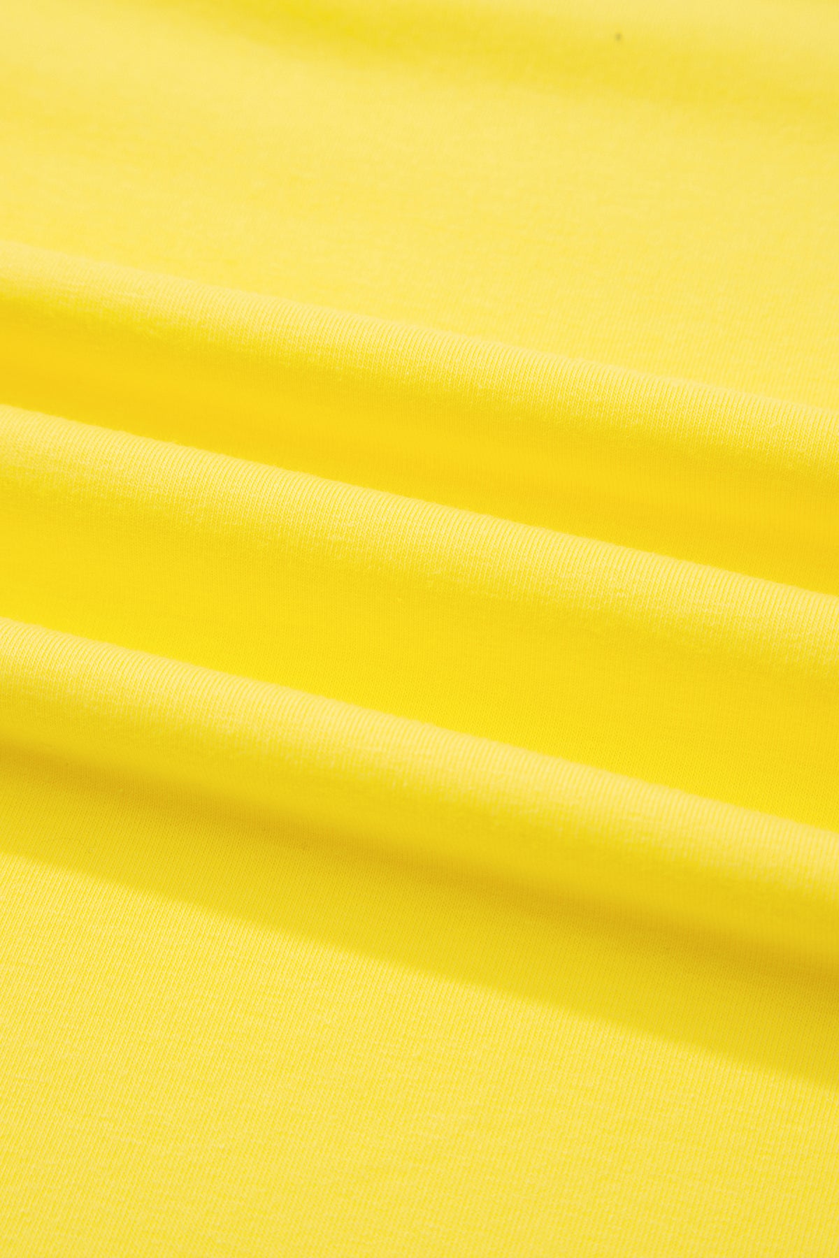 Yellow Solid Color V Neck Short Puff Sleeve Blouse