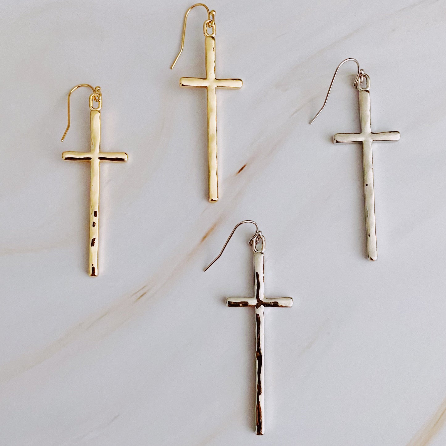 Slim And Stylish Cross Earrings by Ellisonyoung.com