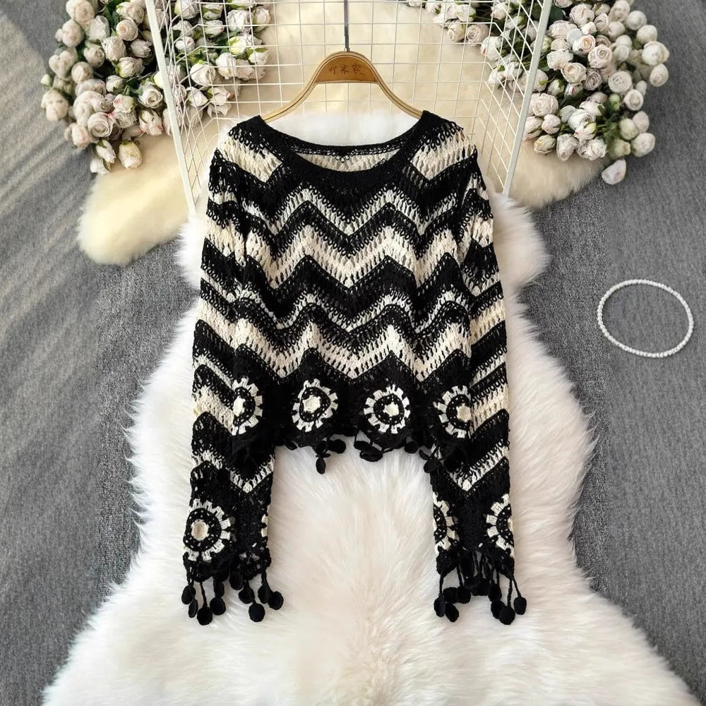 New Loose Slimming Short Long Sleeve Top Trendy