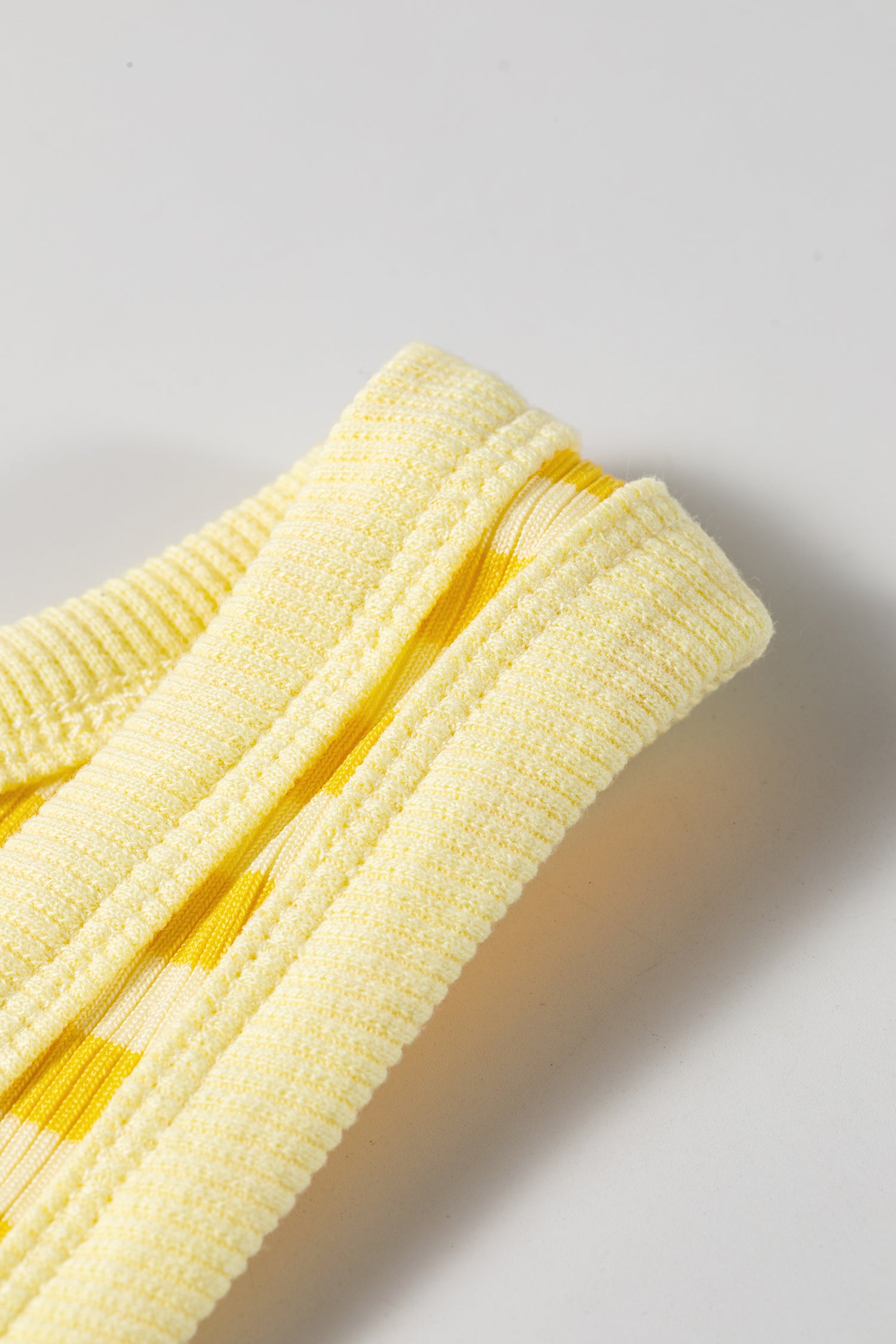 Yellow Stripe Ribbed Knit Slim Tank Top