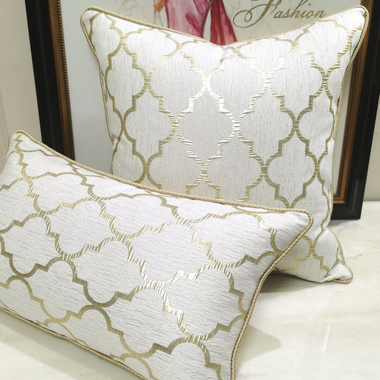 Chair Pillow Cover Light Luxury And Simplicity Modern Beige Gold