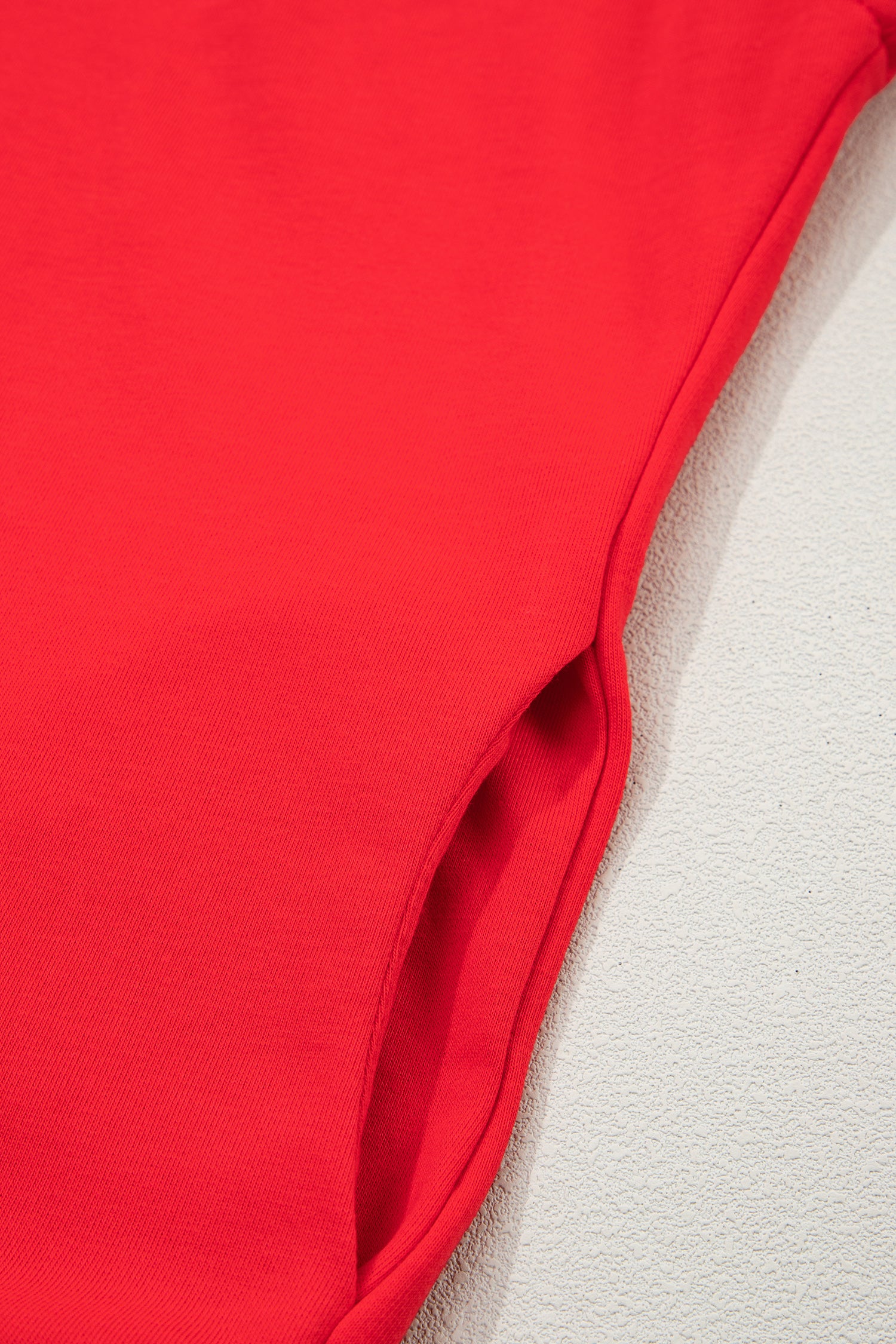 Racing Red Solid Color High Neck Cap Sleeve Loose Top