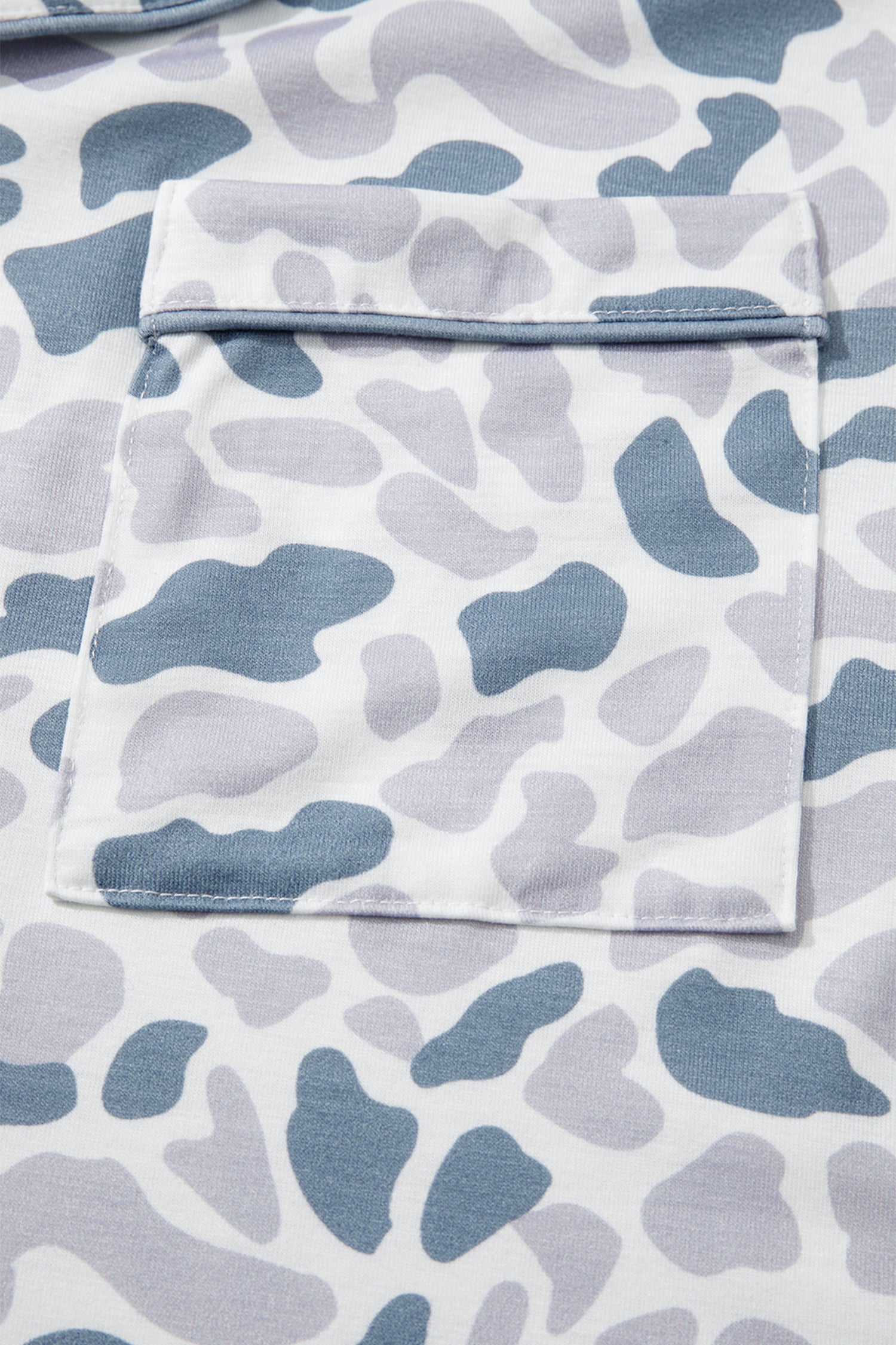 Beige Camouflage Print Lapel Shirt Drawstring 2pcs Short Pajama Set