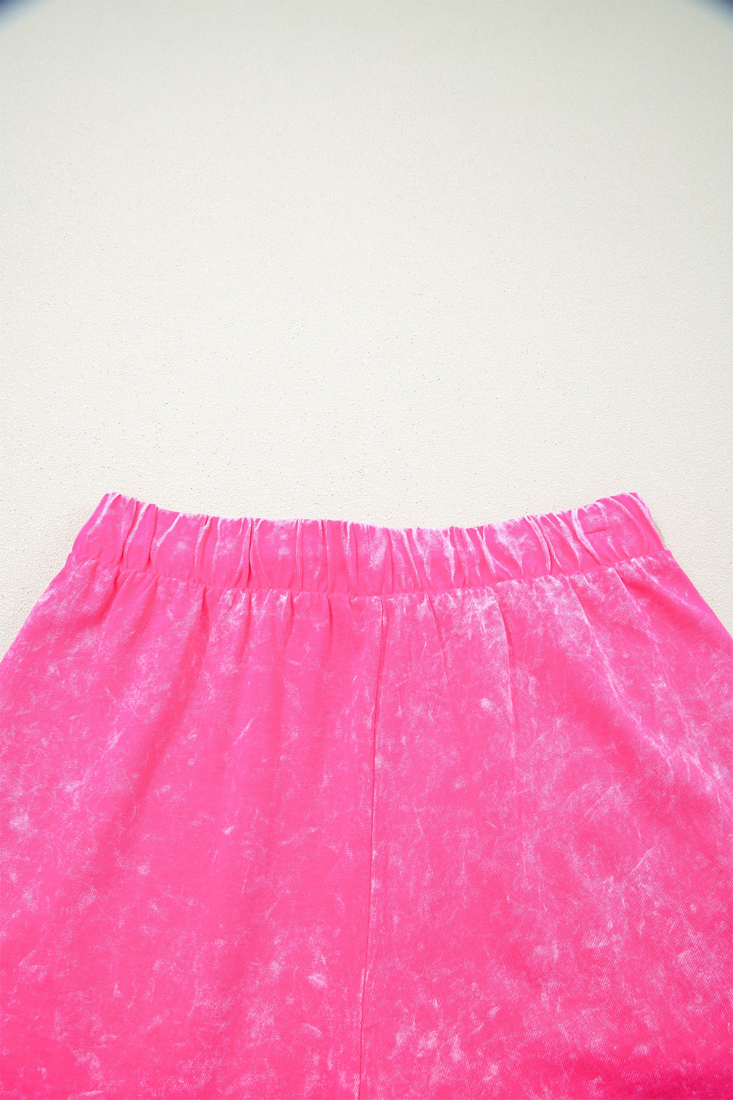 Rose Red Mineral Wash Cotton Short Set