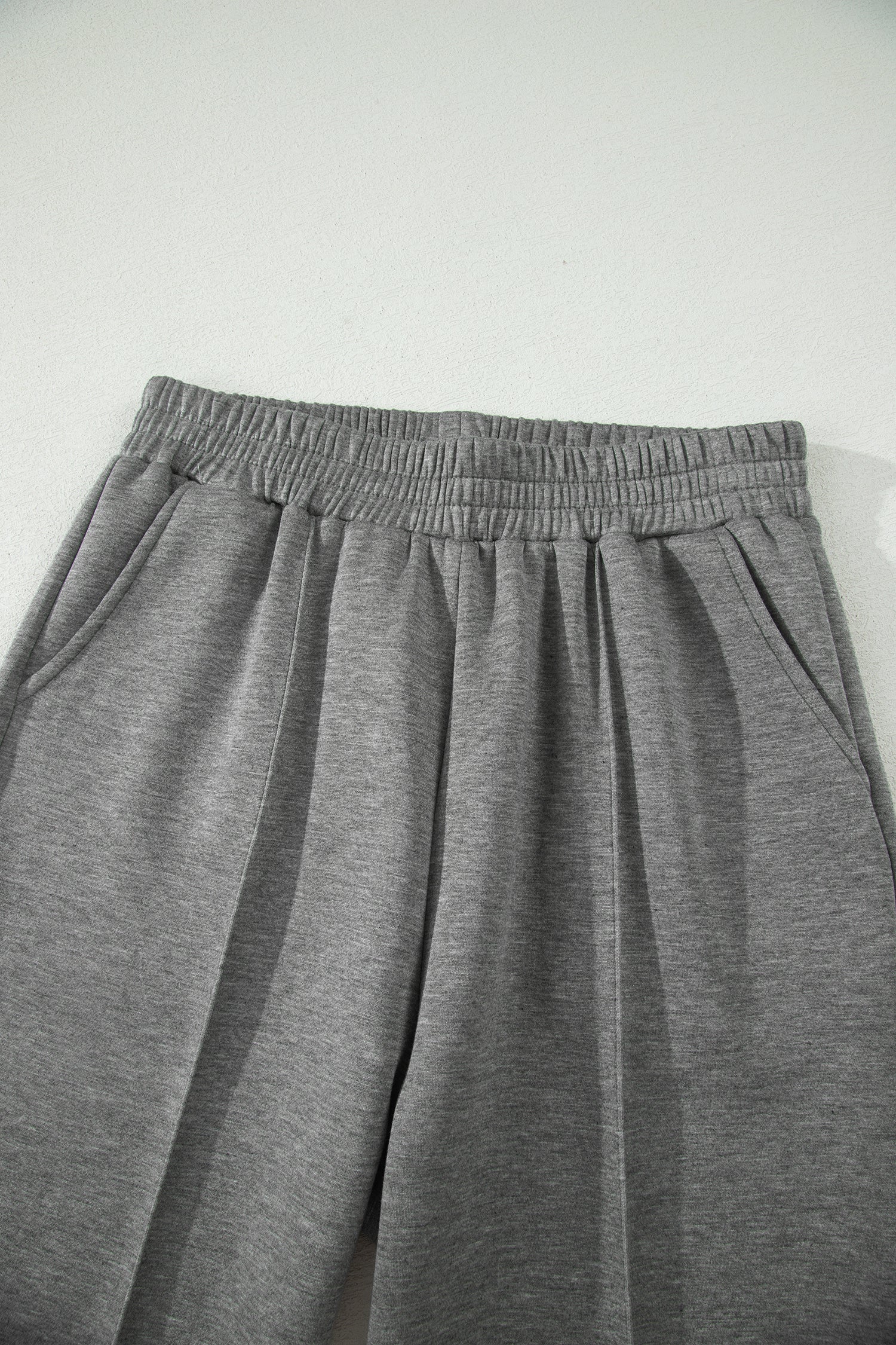 Gray Half Zip Polo Tee Casual Pant Set