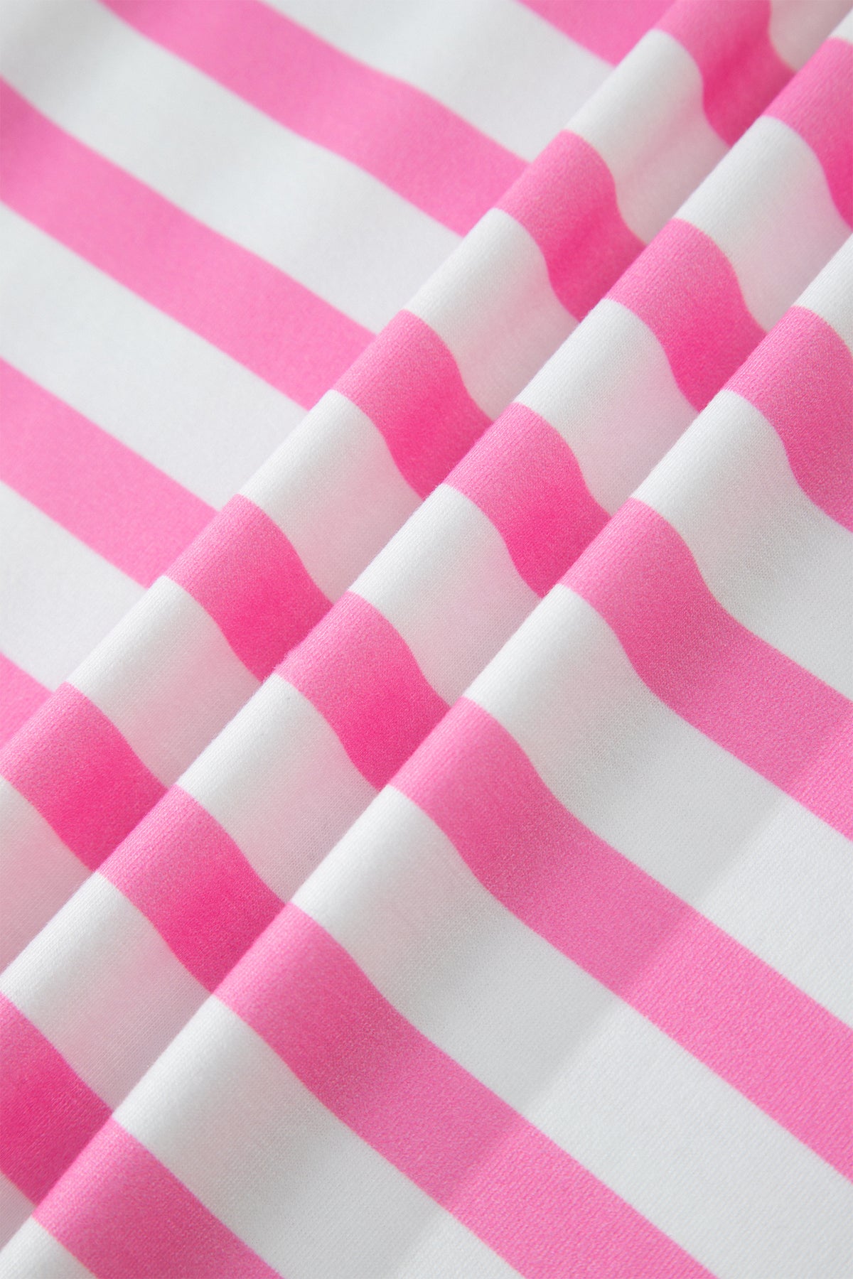 Pink Stripe Colorblock Patched Pocket V Neck Plus Size Tee