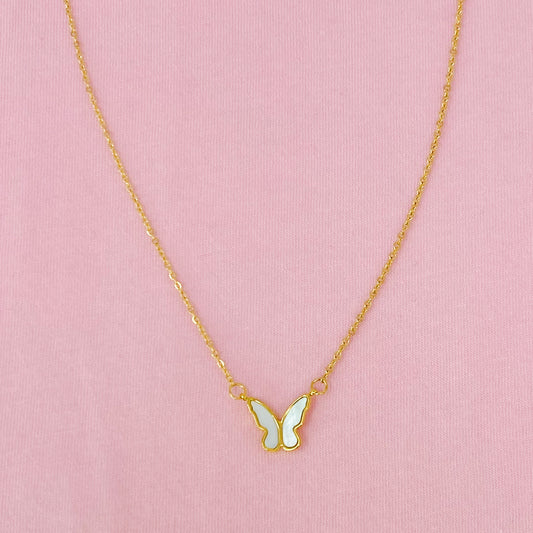 Golden Shell Butterfly Necklace by Ellisonyoung.com