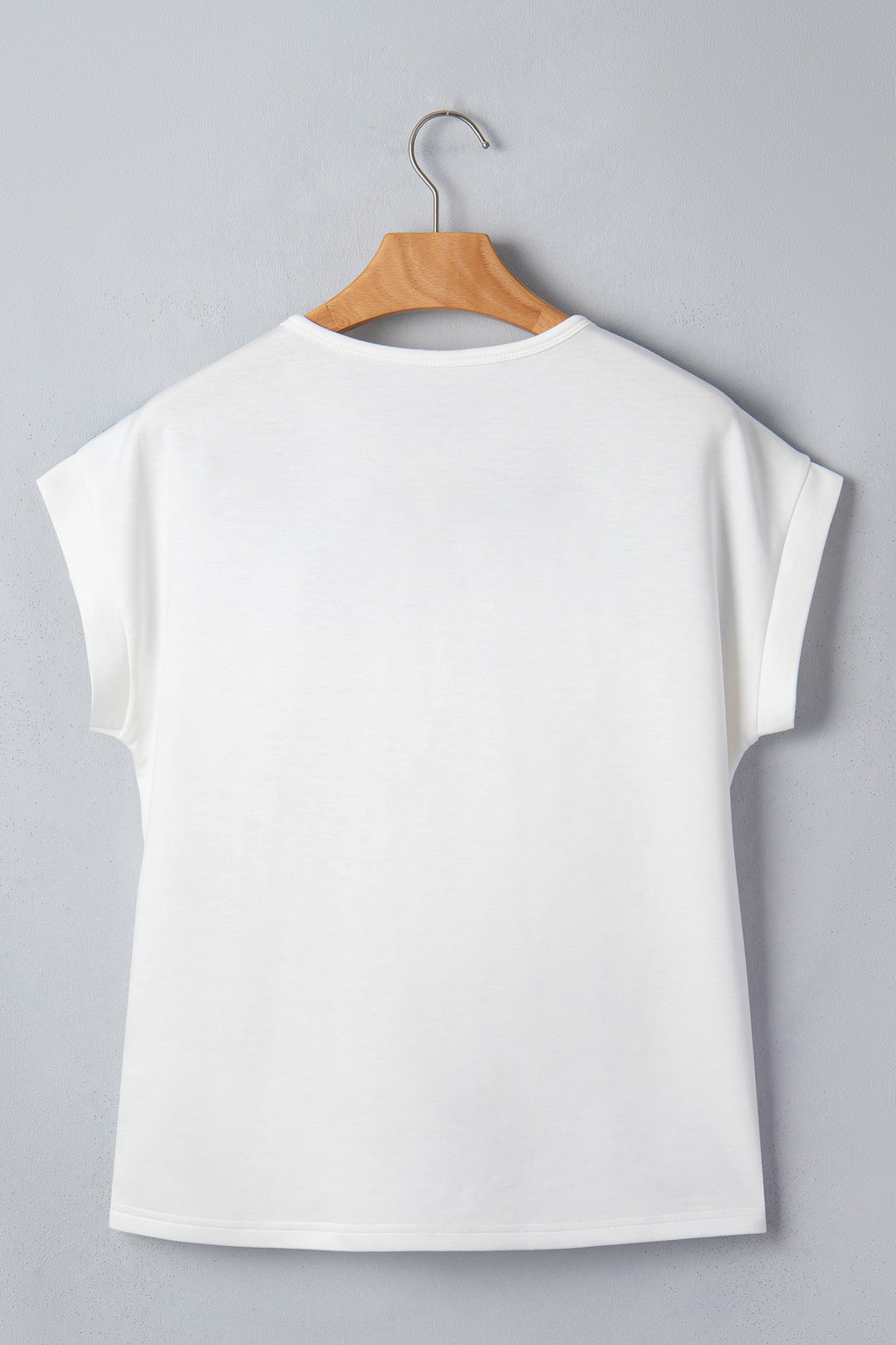 White Floral Patchwork Short Sleeve Viscose Blend Blouse