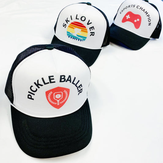 Sporty Pretty Trucker Ball Cap by Ellisonyoung.com
