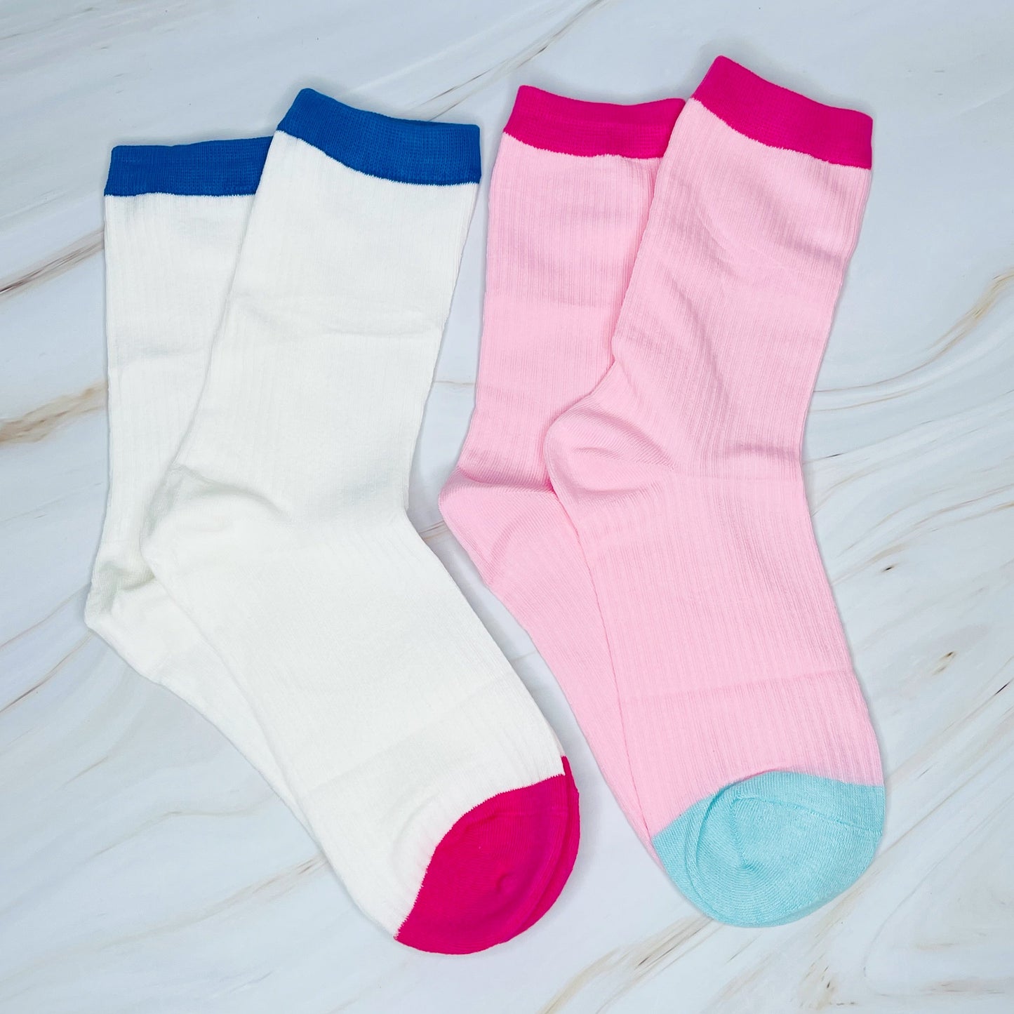 Color Block Socks Set Of 2 by Ellisonyoung.com