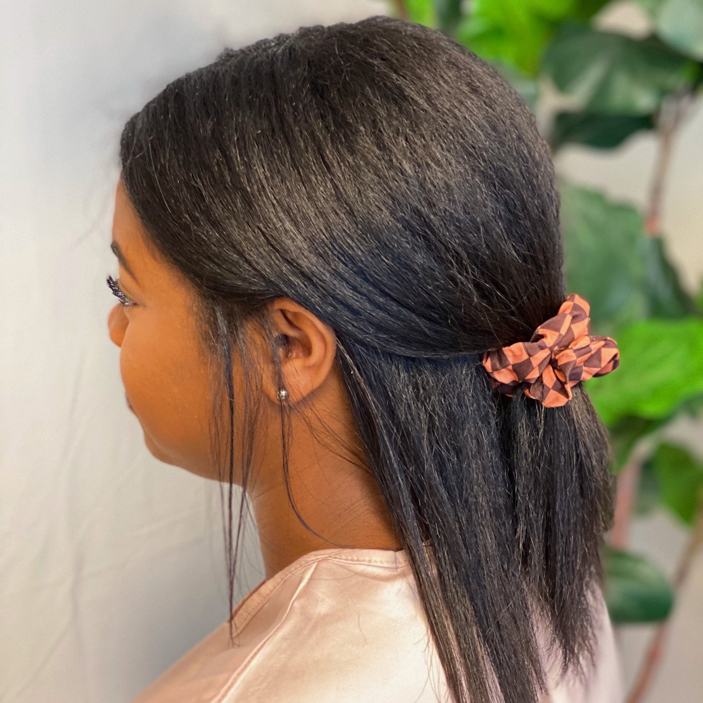 Checkerboard Hair Scrunchie Set Of 4 by Ellisonyoung.com