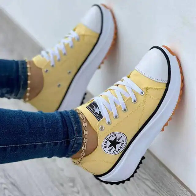 Women's Canvas Lace Up Sneakers