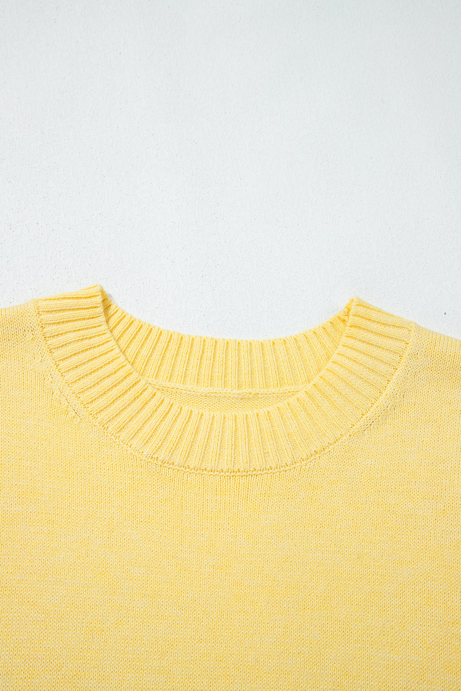 Yellow Cream Large Armhole Side Slit Loose Sweater Vest