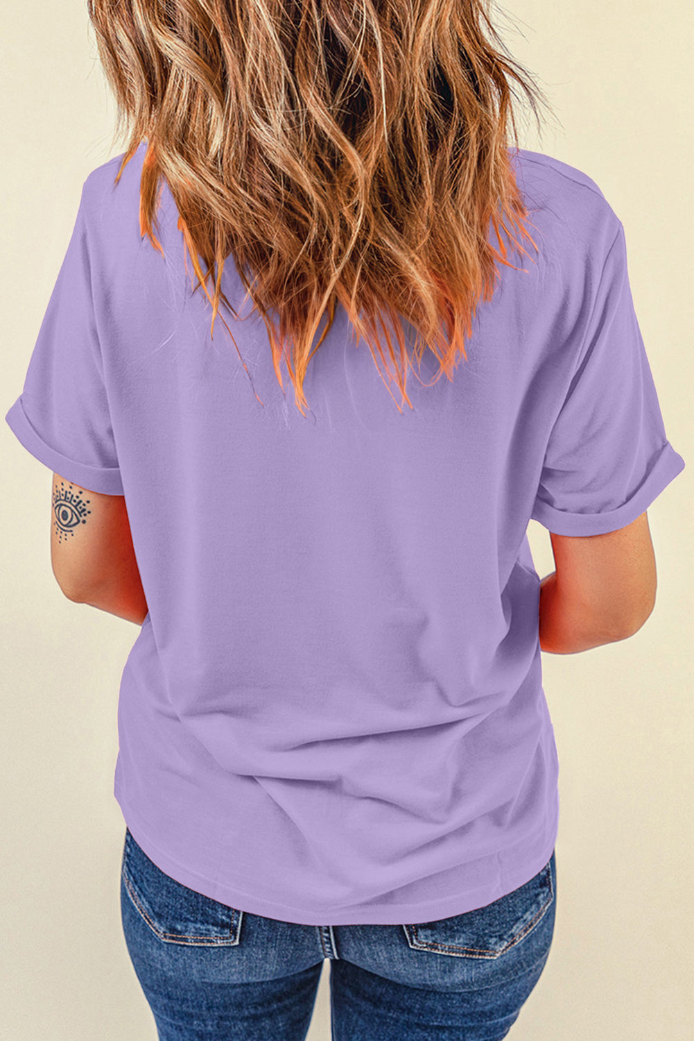 Wisteria Boo Checkered Bow Ghost Halloween Graphic Tee
