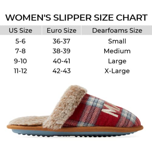 Dearfoams Women’s Gifts for Mom Cute Matching Family Pajama Mama Bear Slipper