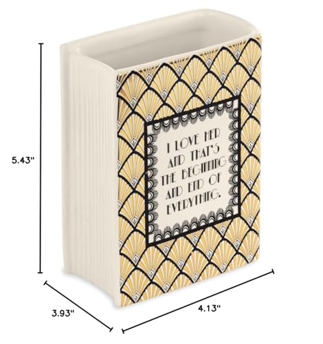 Steel Mill & Co Original Book-Shaped Decorative Vase, Ceramic Vases for Home Decor, Cute Bookshelf Decor, Unique Vase for Book Lovers (Large - Pride and Prejudice)