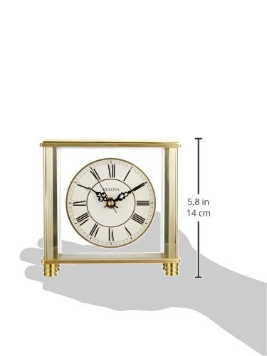 Bulova B1703 Cheryl Table Clock, Brass