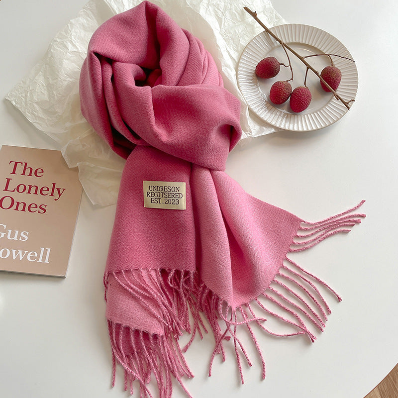 Double-Sided, Winter, Warm, Artificial Cashmere Scarf