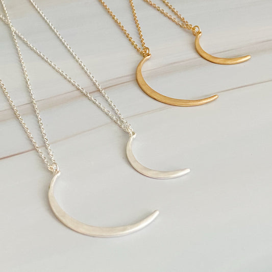 Crescent Duo Necklace Set Of 2 by Ellisonyoung.com