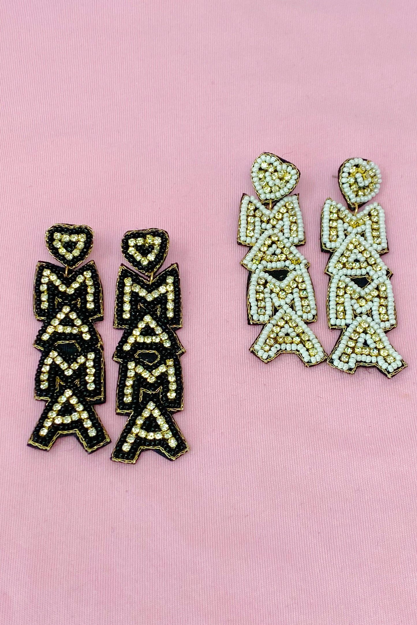 Beaded Mama Dangle Earrings by Ellisonyoung.com