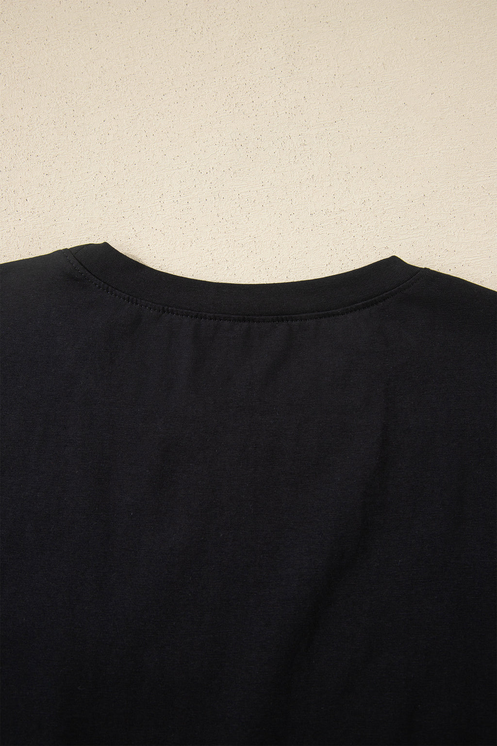 Black Varsity Striped Short Sleeve Crew Neck T Shirt